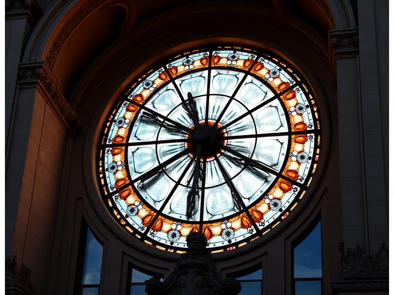 Orologio vetrata monumentale stazione teatro